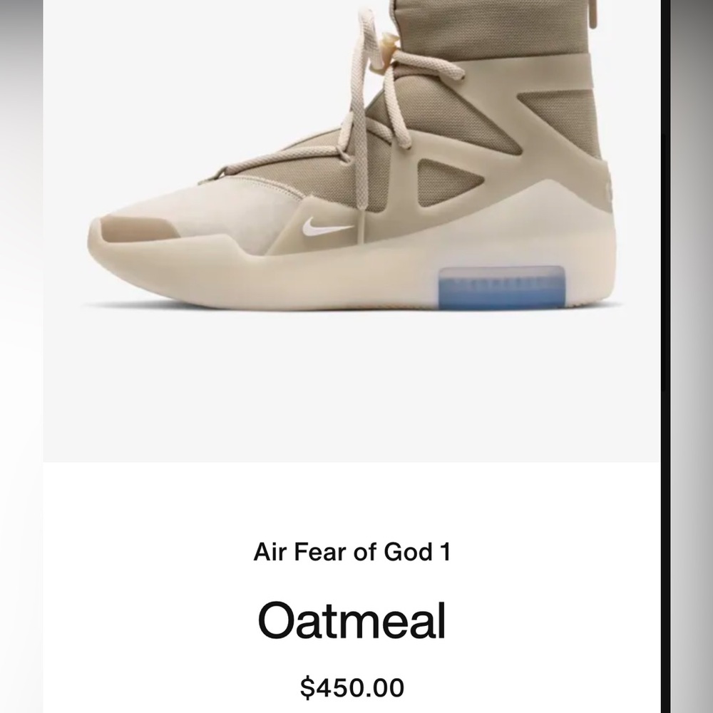 Nike oatmeal fear of god